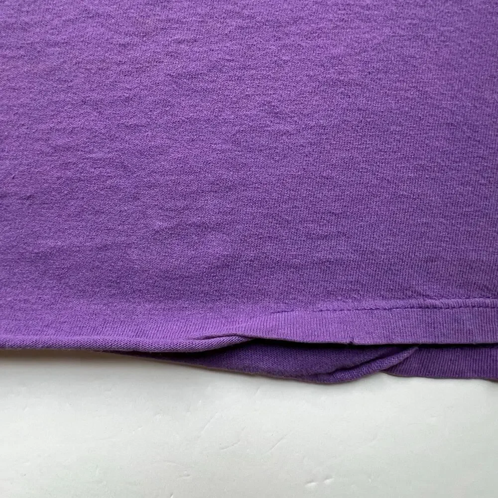 Vintage Champion USA Made Spellout Purple Script T Shirt Single Stitch Tee 80s - Picture 10 of 16